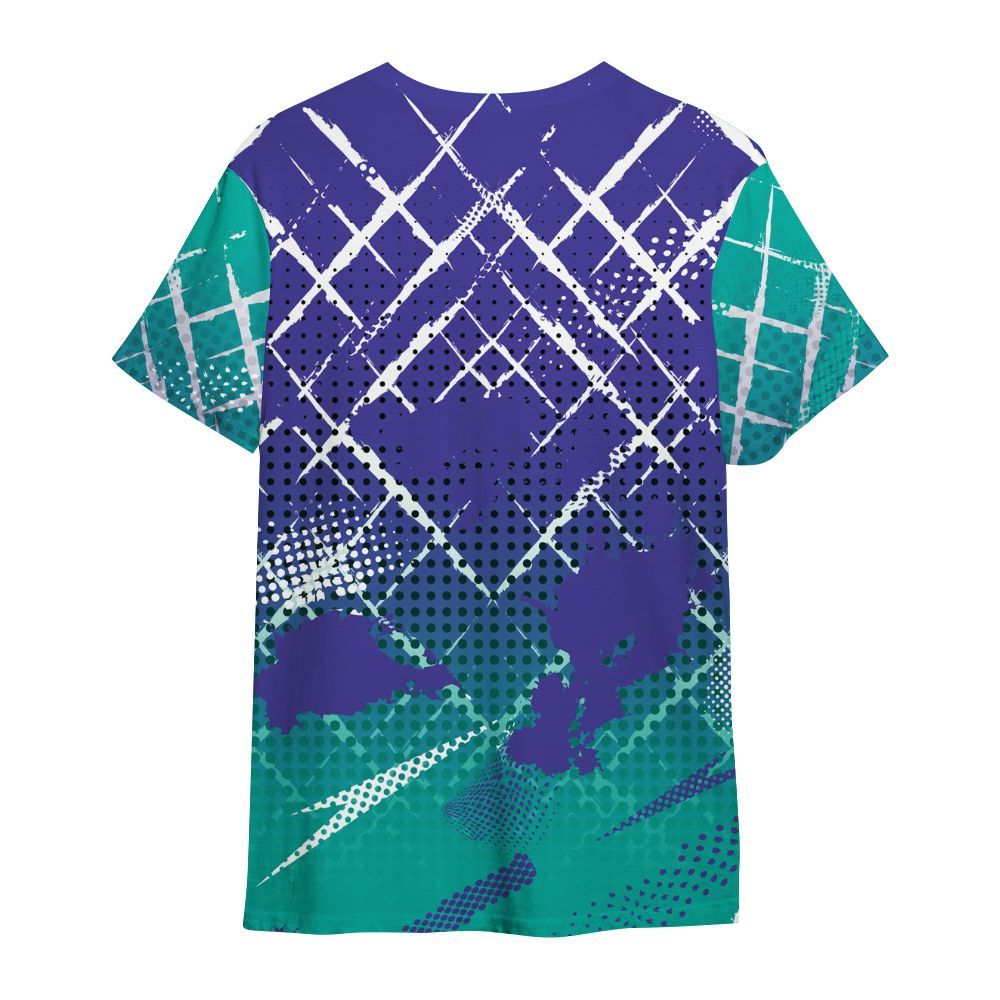 Shirt To Match Retro Grape 5s - Halftone Stand Business Drip All Over Print