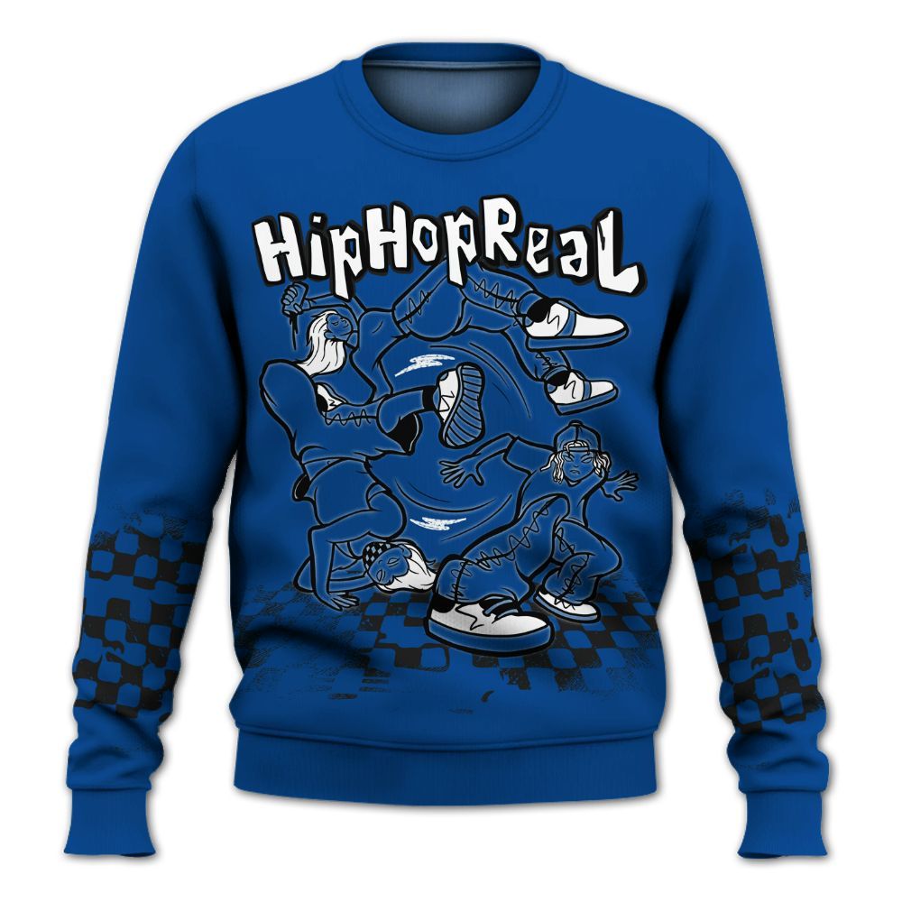 Sweatshirt To Match Low 85 Royal 1s - Feel Life Street Style All Over Print