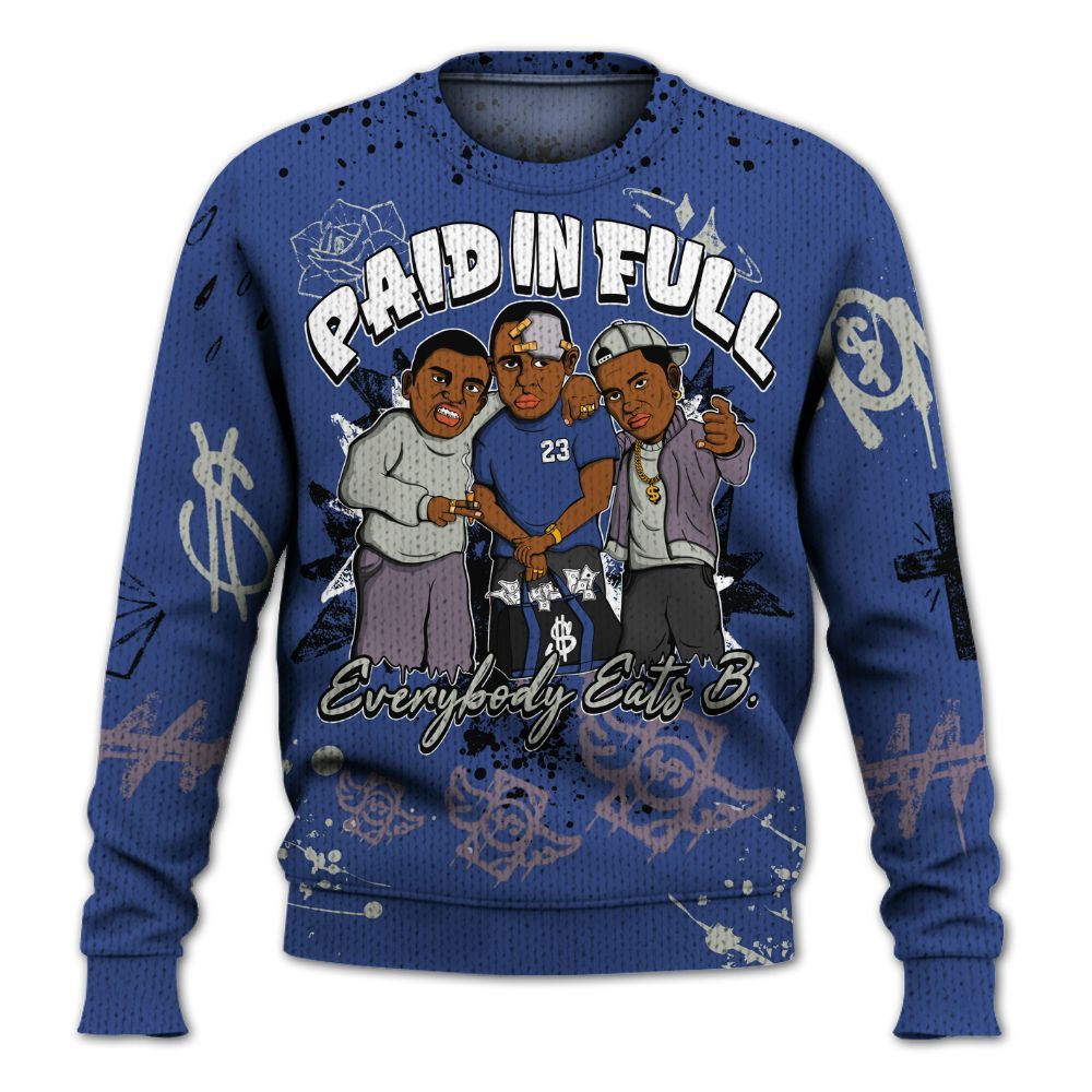 Sweater To Match Low OG Voodoo Alternate 1s - Everybody Paid In Full Crayon Graphic