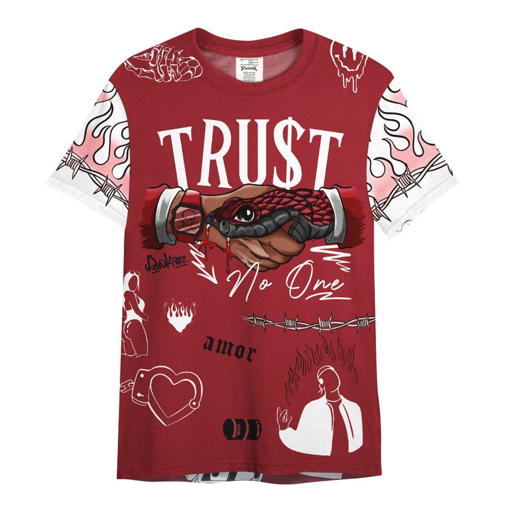 Shirt To Match High Black Toe Reimagined 1s - Snake Trust No One All Over Print