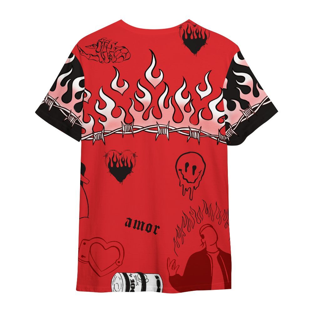 Shirt To Match Chile Red 9s - Snake Trust No One All Over Print