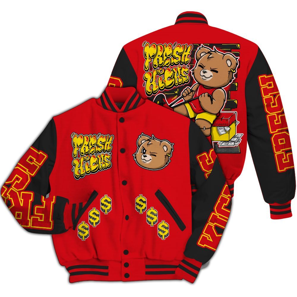 Varsity Jacket To Match Ferrari 14s - Fresh Kicks Bear Moneys All Over Print