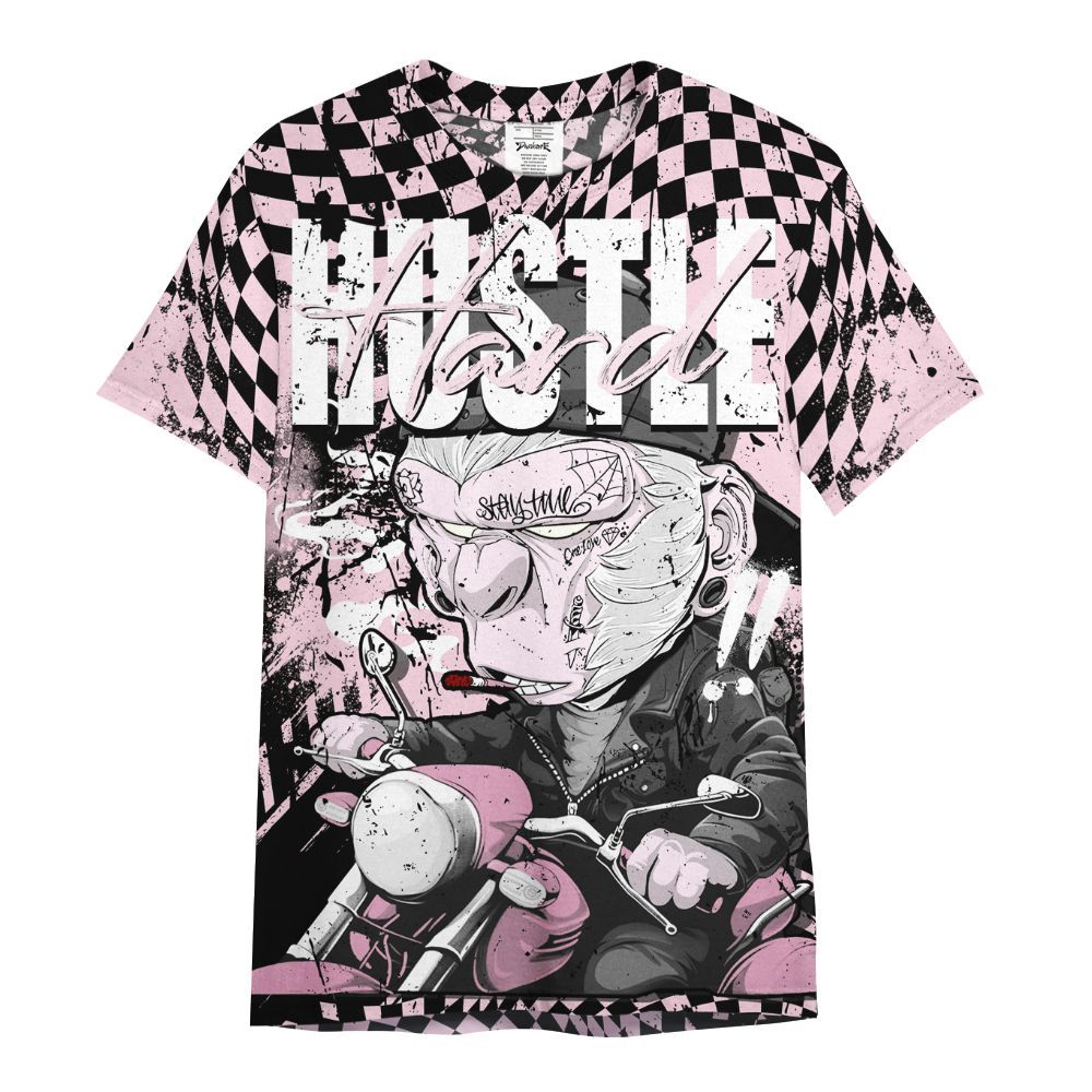 Shirt To Match Orchid 4s - Hustle Hard Monkey All Over Print