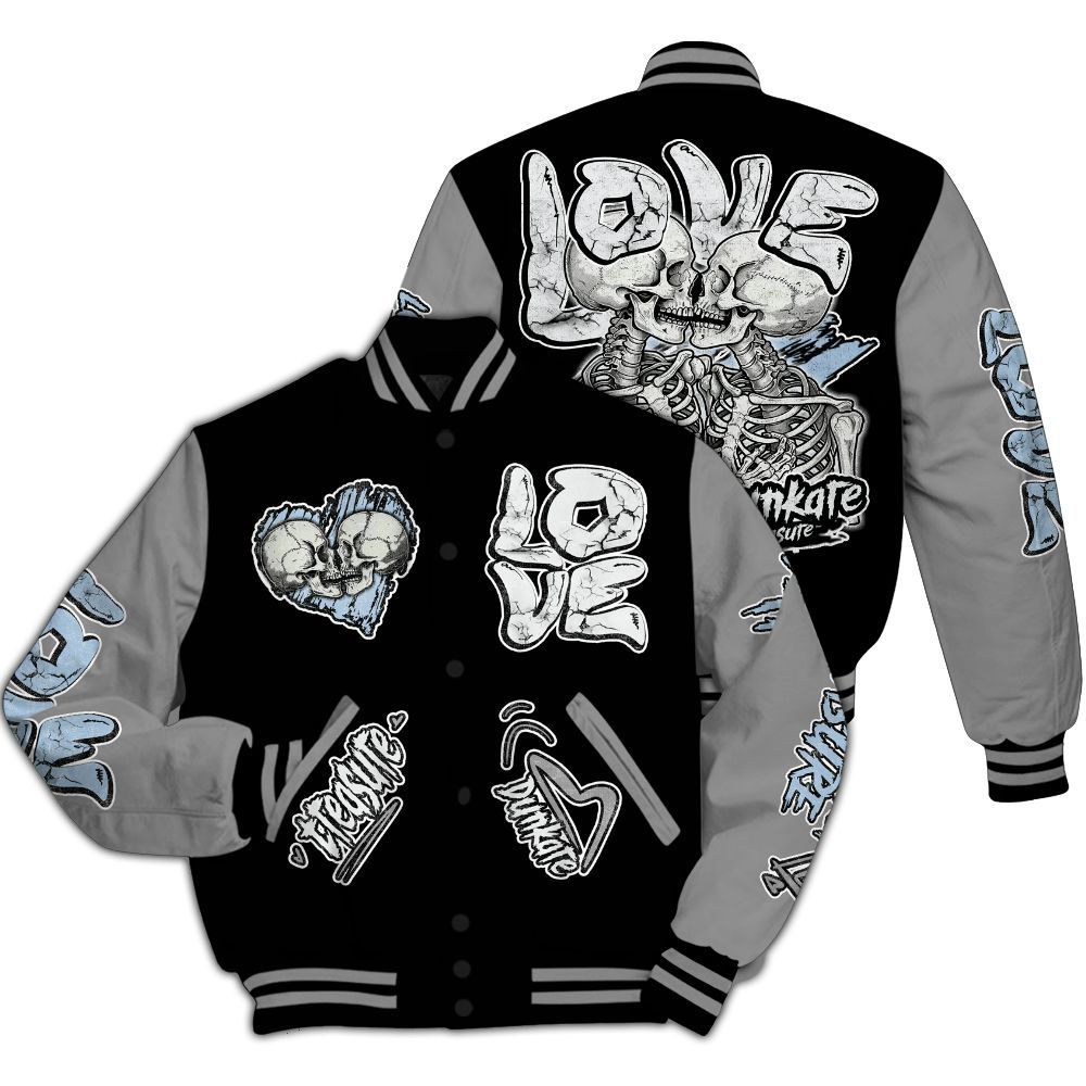 Varsity Jacket To Match Black Chrome 6s - Skull Bear All Over Print