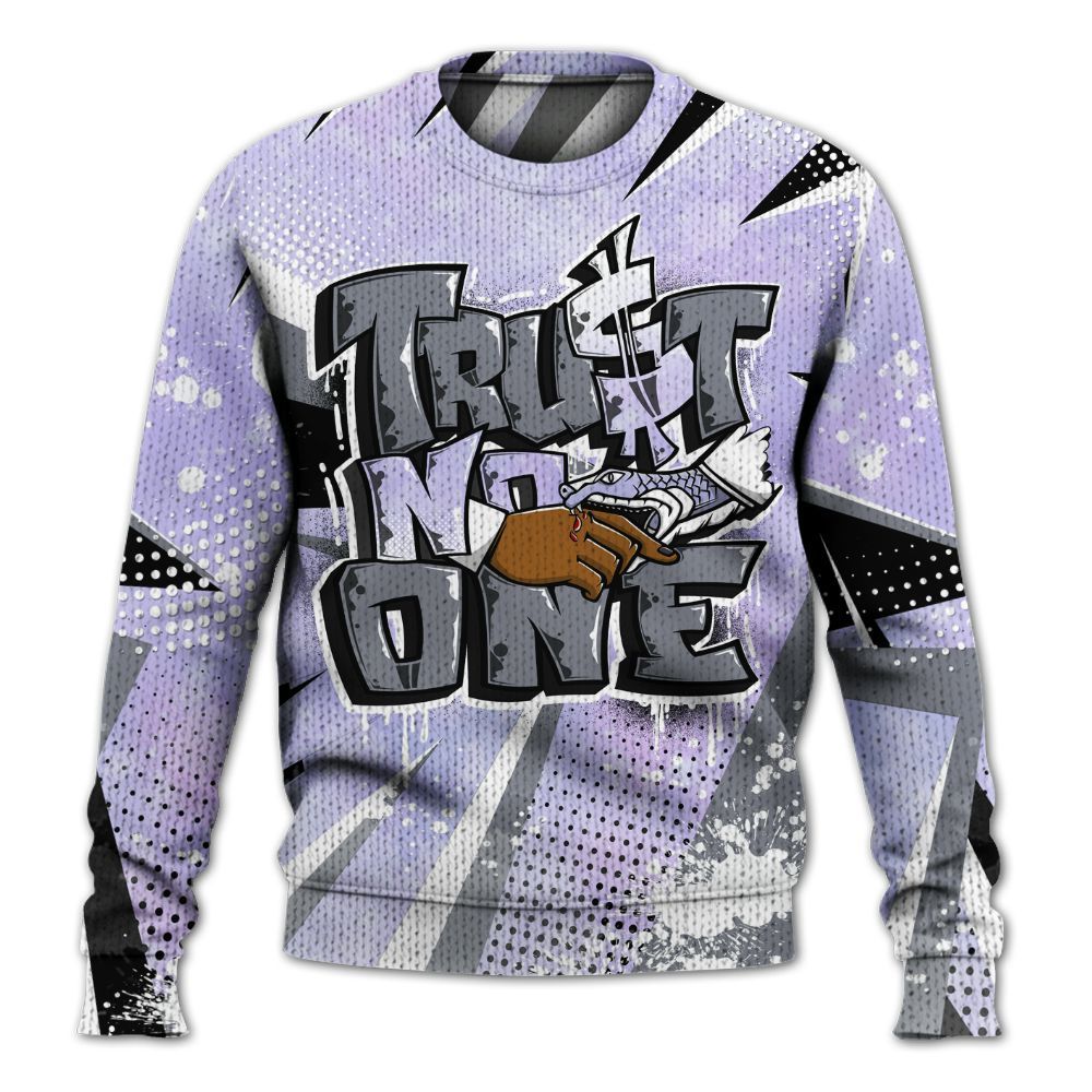 Knitted Sweater To Match Zen Master 4s - Poly Trust No One Dripping