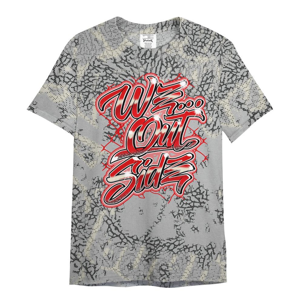 Shirt To Match Cement Grey 3s - We OutSider Graphic Street All Over Print