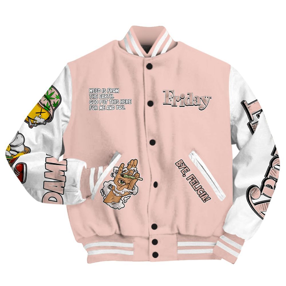 Varsity Jacket To Match Low Legend Pink 11s - Friday Sneaker Stress Style All Over Print