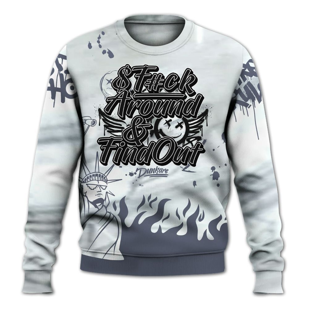 Sweatshirt To Match Air Foamposite Jin Kazama - Graphic Fck Around Find Out All Over Print