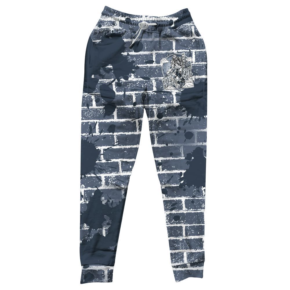Sweatpant To Match Low Diffused Blue 11s - Seeya Skeleton Brick All Over Print