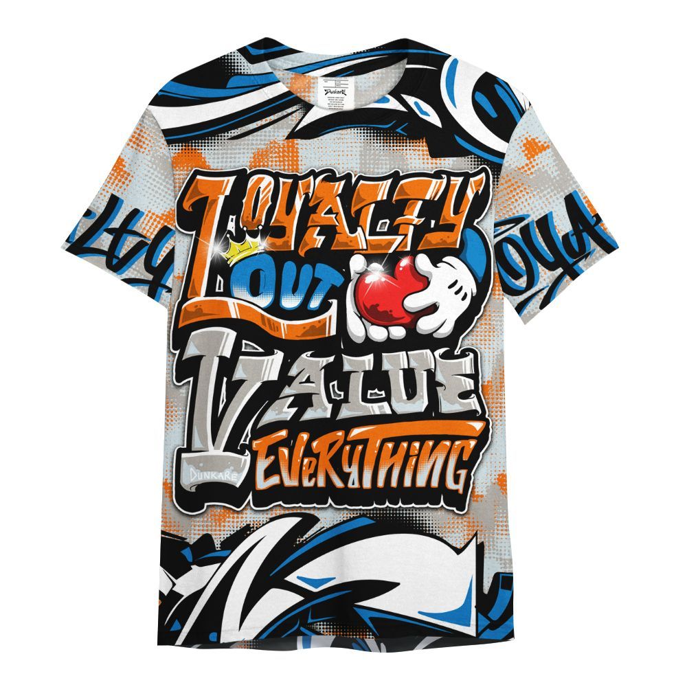 Shirt To Match Retro High OG Alaska 1s - Loyalty Out Value Graffiti All Over Print