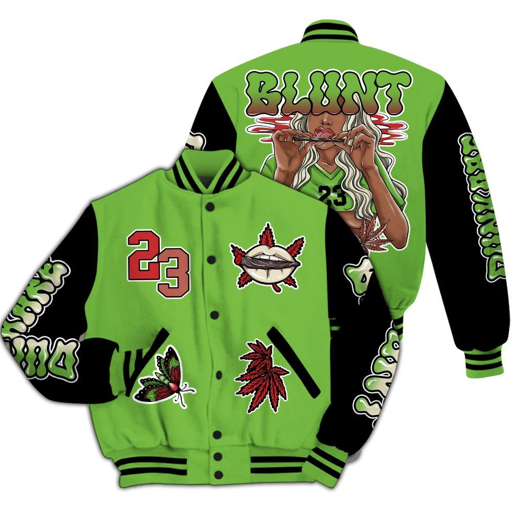 Varsity Jacket To Match Air Max Waffle SP Action Green - Bluntz Unique All Over Print
