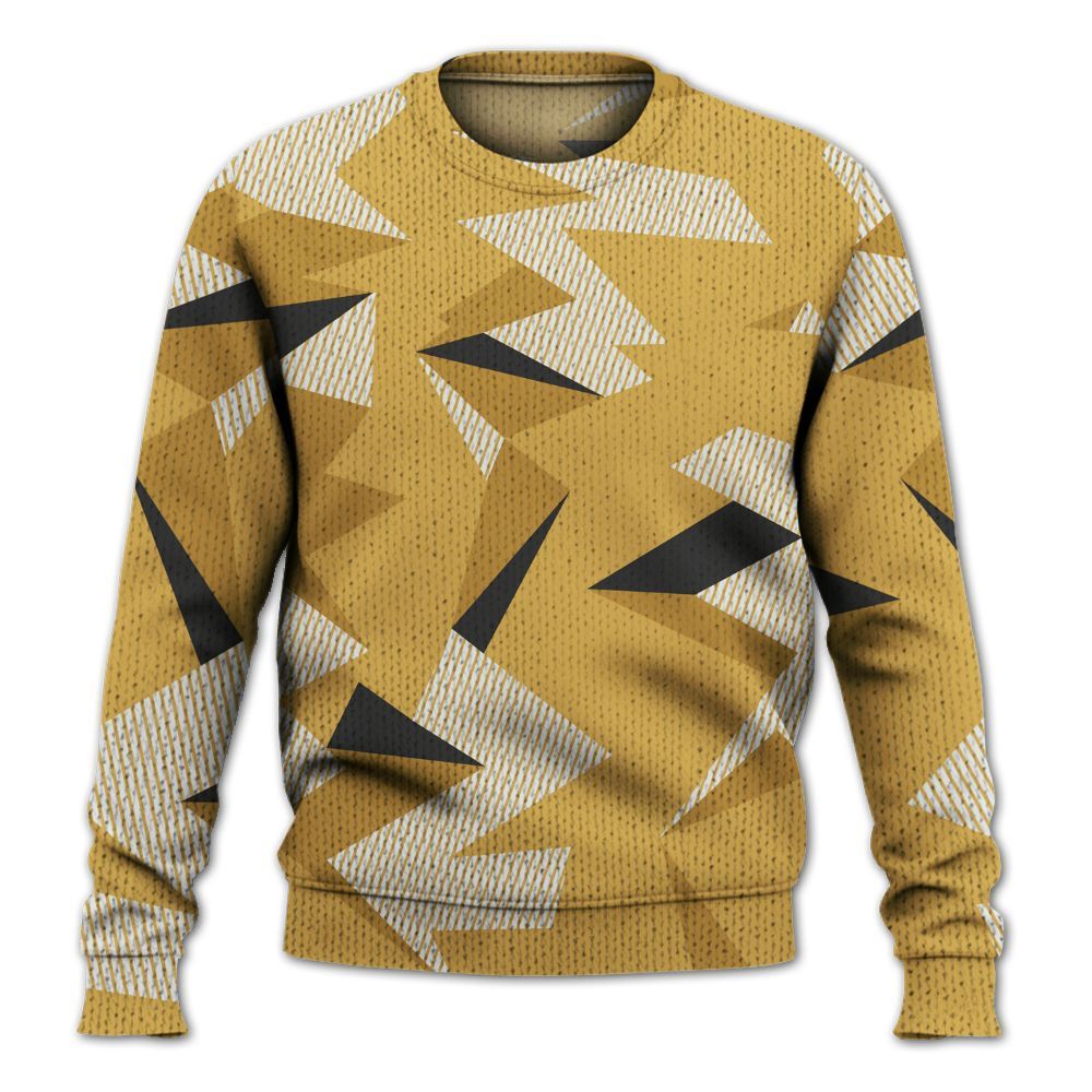Knitted Sweater To Match Retro Light Ginger 14s - Geometric Camouflage Pattern