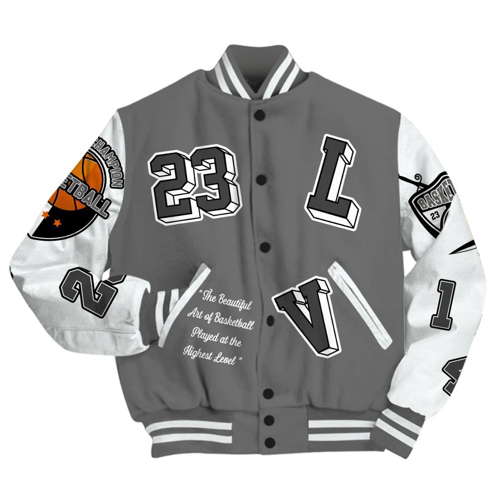 Varsity Jacket To Match Retro Stealth 12s - The GOAT Got Em Streetwear All Over Print