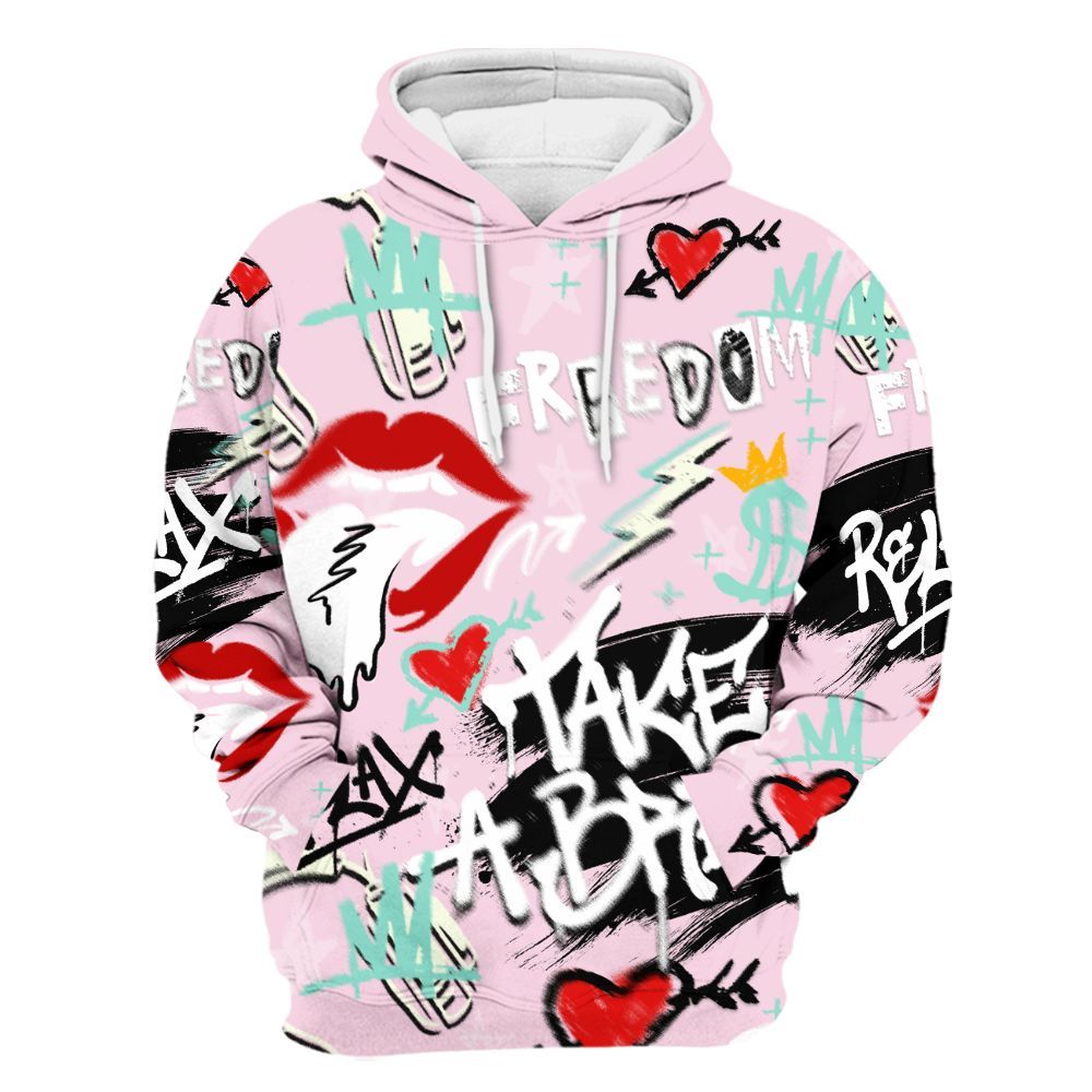 Hoodie To Match Retro Easter 5s - Take Break Freedom Graffiti Streetwear All Over Print