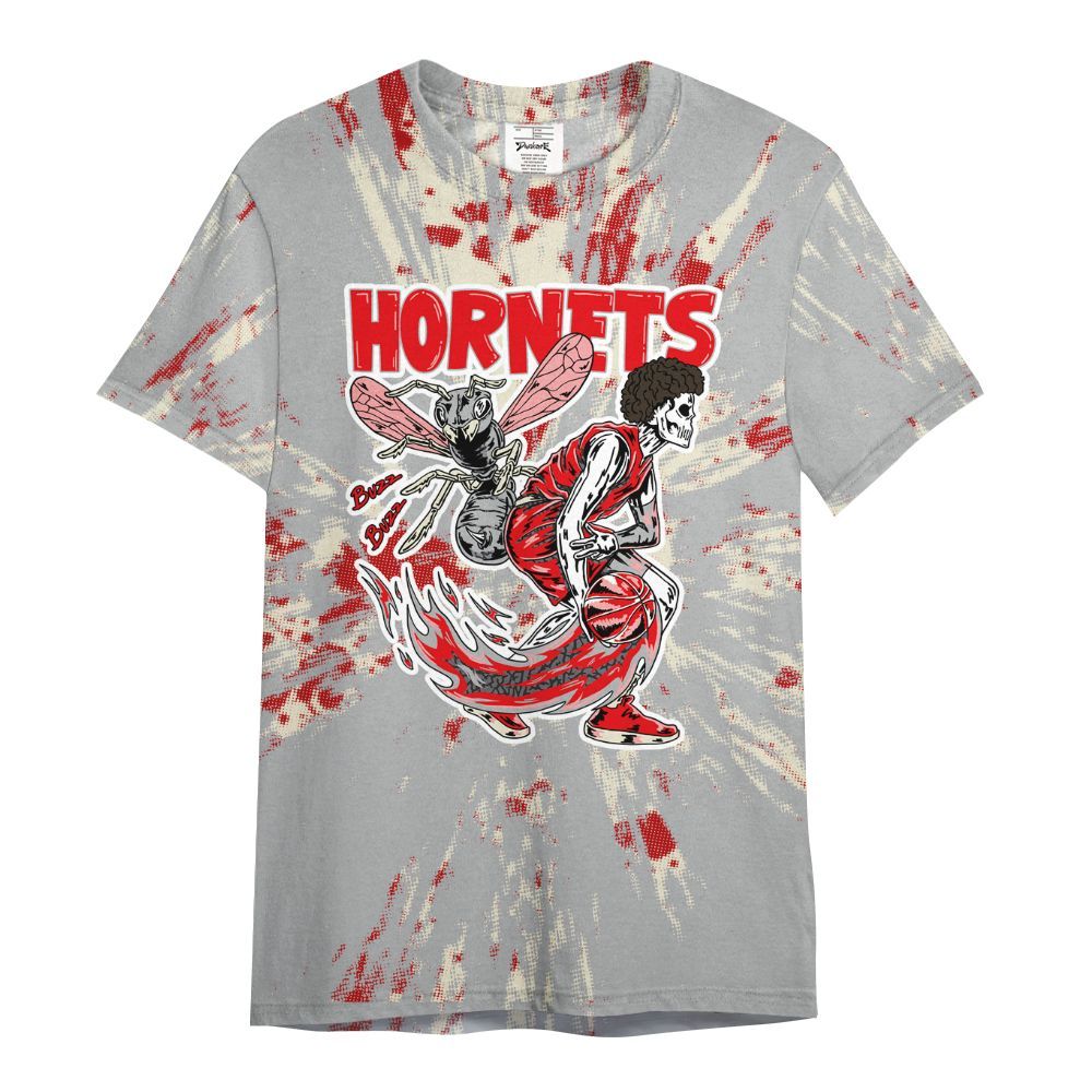 Shirt To Match Cement Grey 3s - Hornets Skeleton Luxury All Over Print