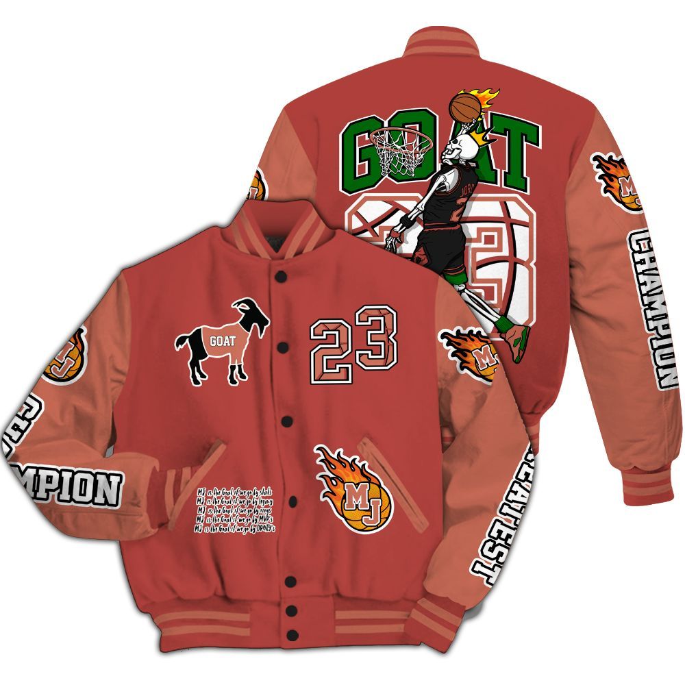 Varsity Jacket To Match Dune Red 13s - 23 G.0.A.T Jump Up Basketball All Over Print