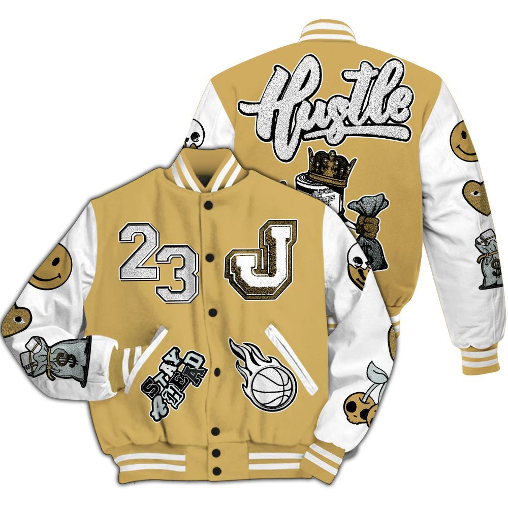 Varsity Jacket To Match Craft Paris 6s - Hustles Money Number 23 All Over Print