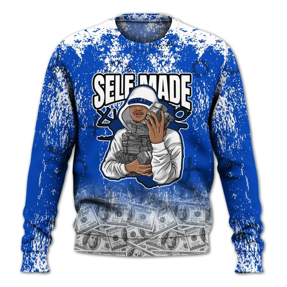 Sweatshirt To Match Low Game Royal 1s - Selfmade Unique Grunge All Over Print