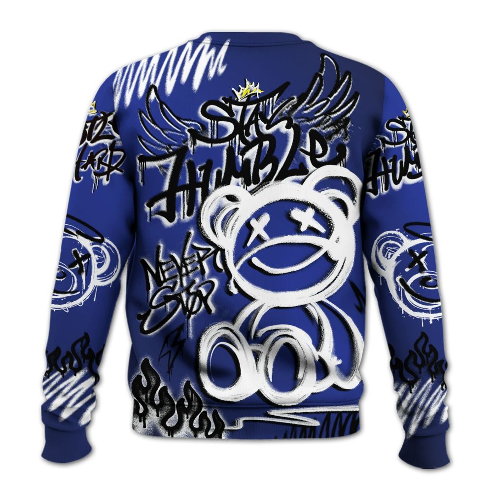 Sweatshirt To Match Air Max Plus Black Racer Blue - Humble Drip Streetwear Graffity All Over Print
