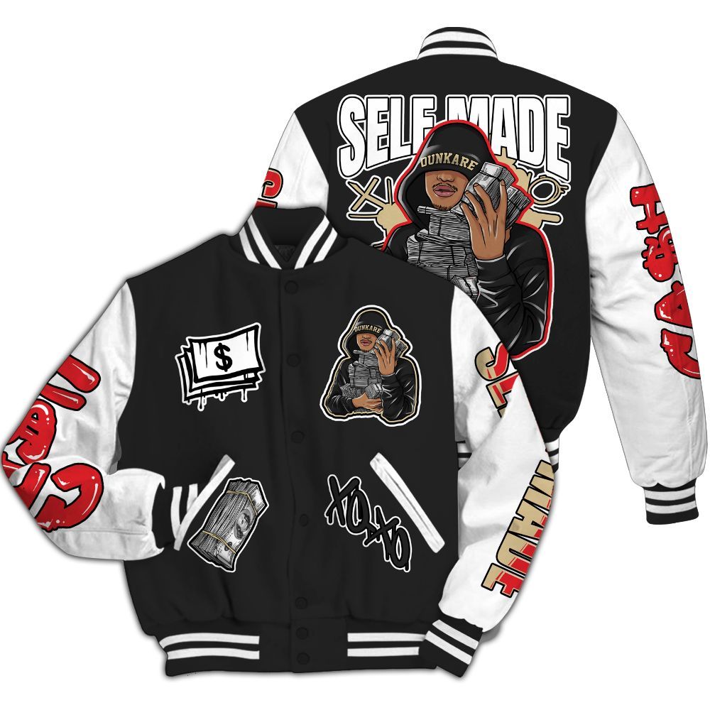 Varsity Jacket To Match Prime 93 Fire Red - Selfmade All Over Print