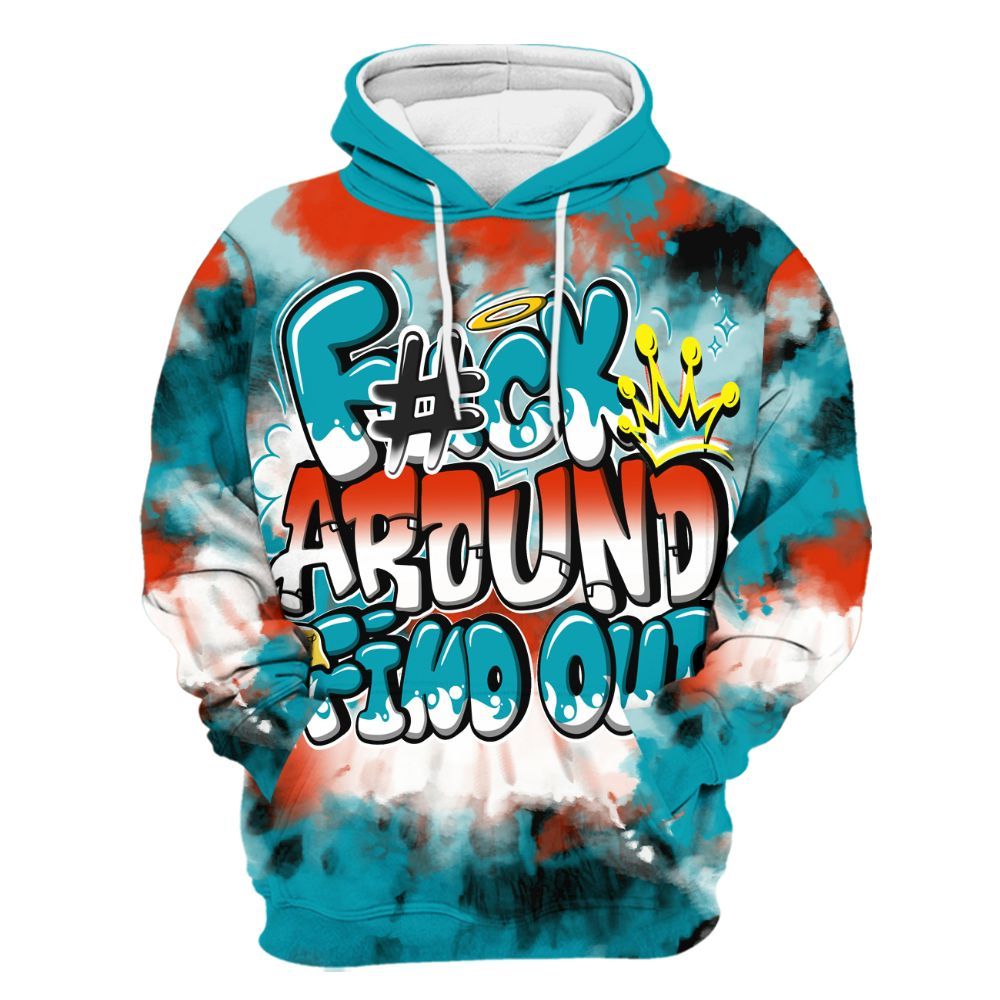 Hoodie To Match Dunk Low KD 17 N7 - Tie Dye FK Around Find Out All Over Print