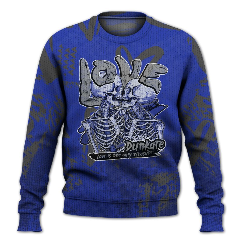 Knitted Sweater To Match Air Max Plus Black Racer Blue - Skull Love
