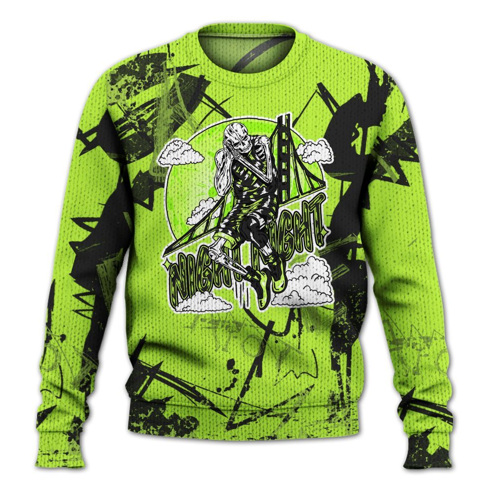 Knitted Sweater To Match Air Force 1 Low Dance Volt - Seeya Skeleton Messyz