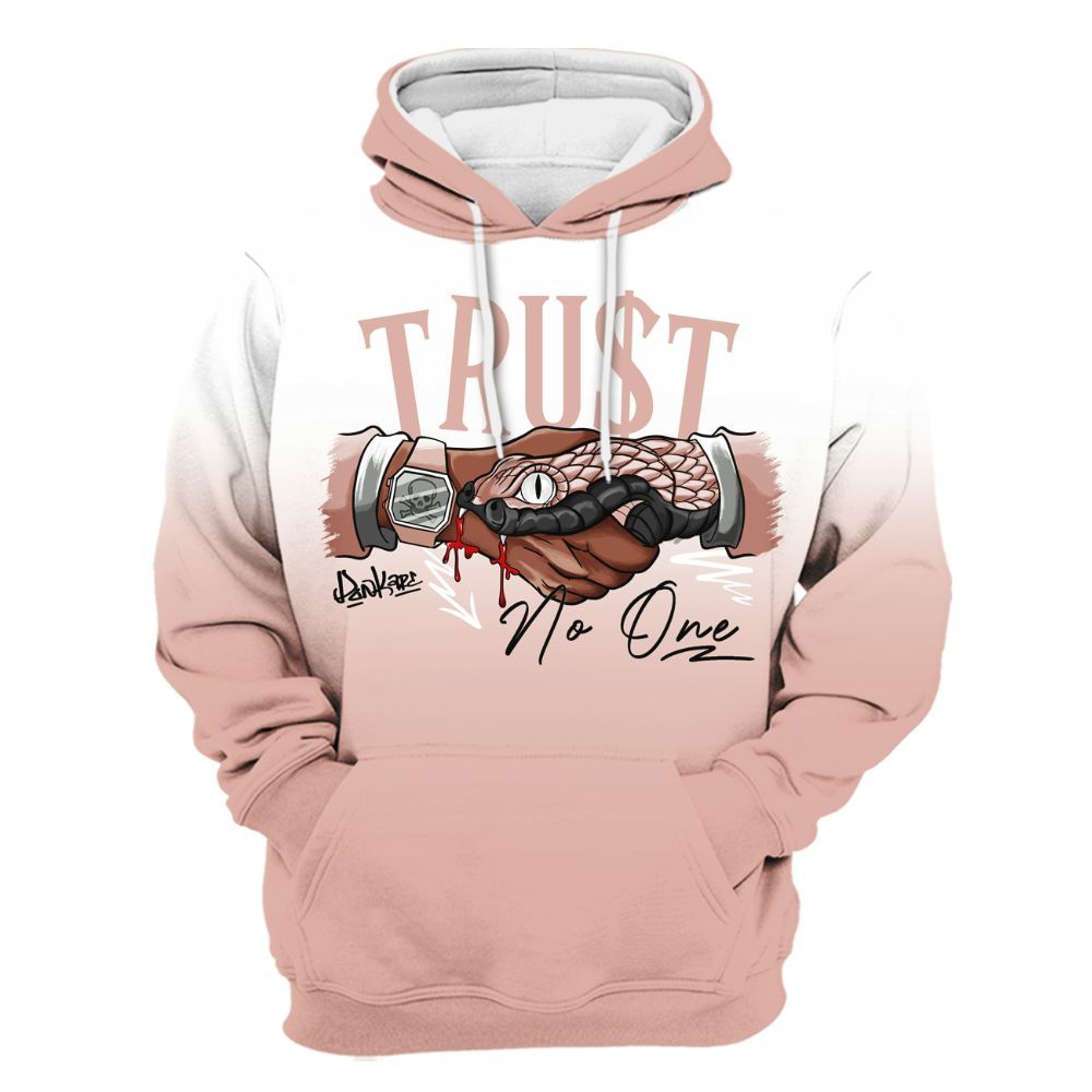 Hoodie To Match Dunk Low Pink Velvet - Snake Trust No One Drip All Over Print
