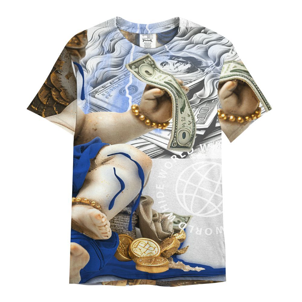 Shirt To Match Air Foamposite One Royal - Money Talk Angel All Over Print