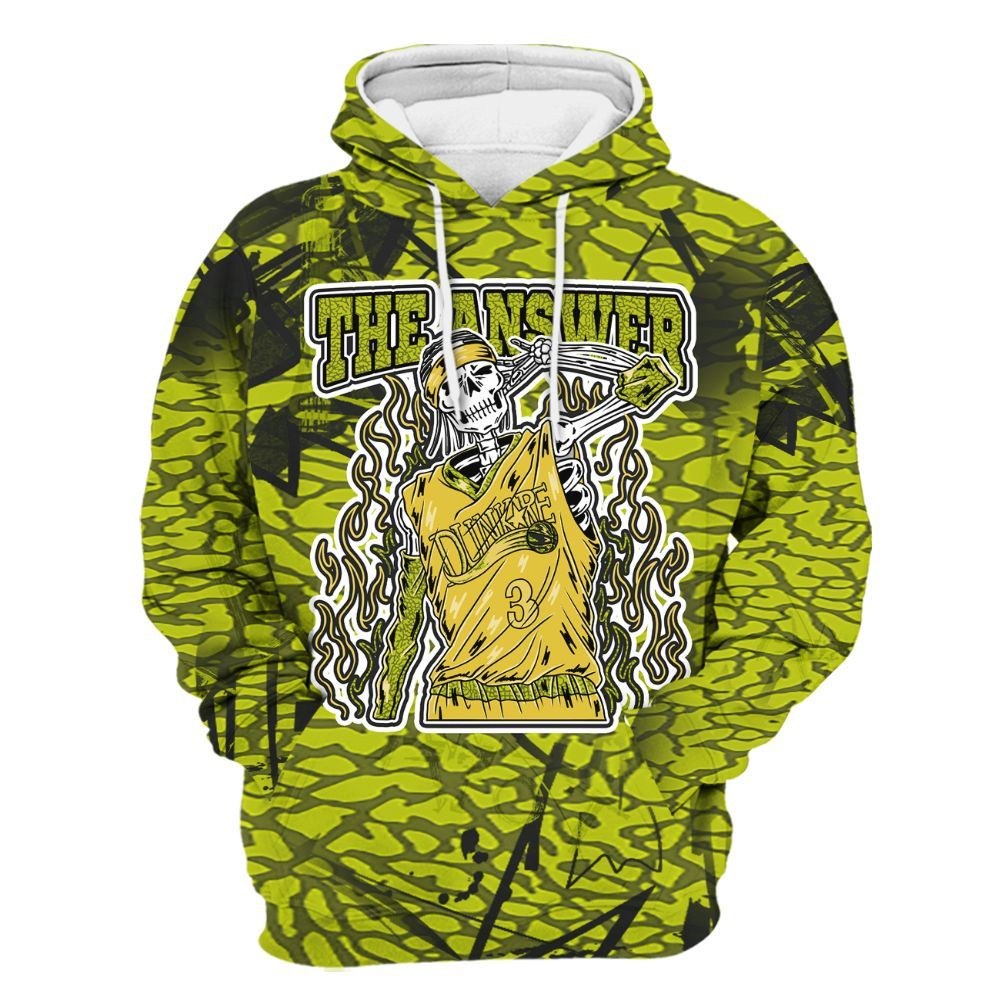 Hoodie To Match Dunk Low QS Halloween Skull - Allen Answer Skeleton Messyz All Over Print