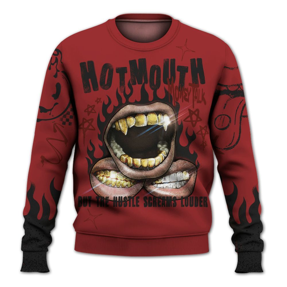 Sweatshirt To Match High 85 Bred 1s - Mouth Burning Street Style All Over Print