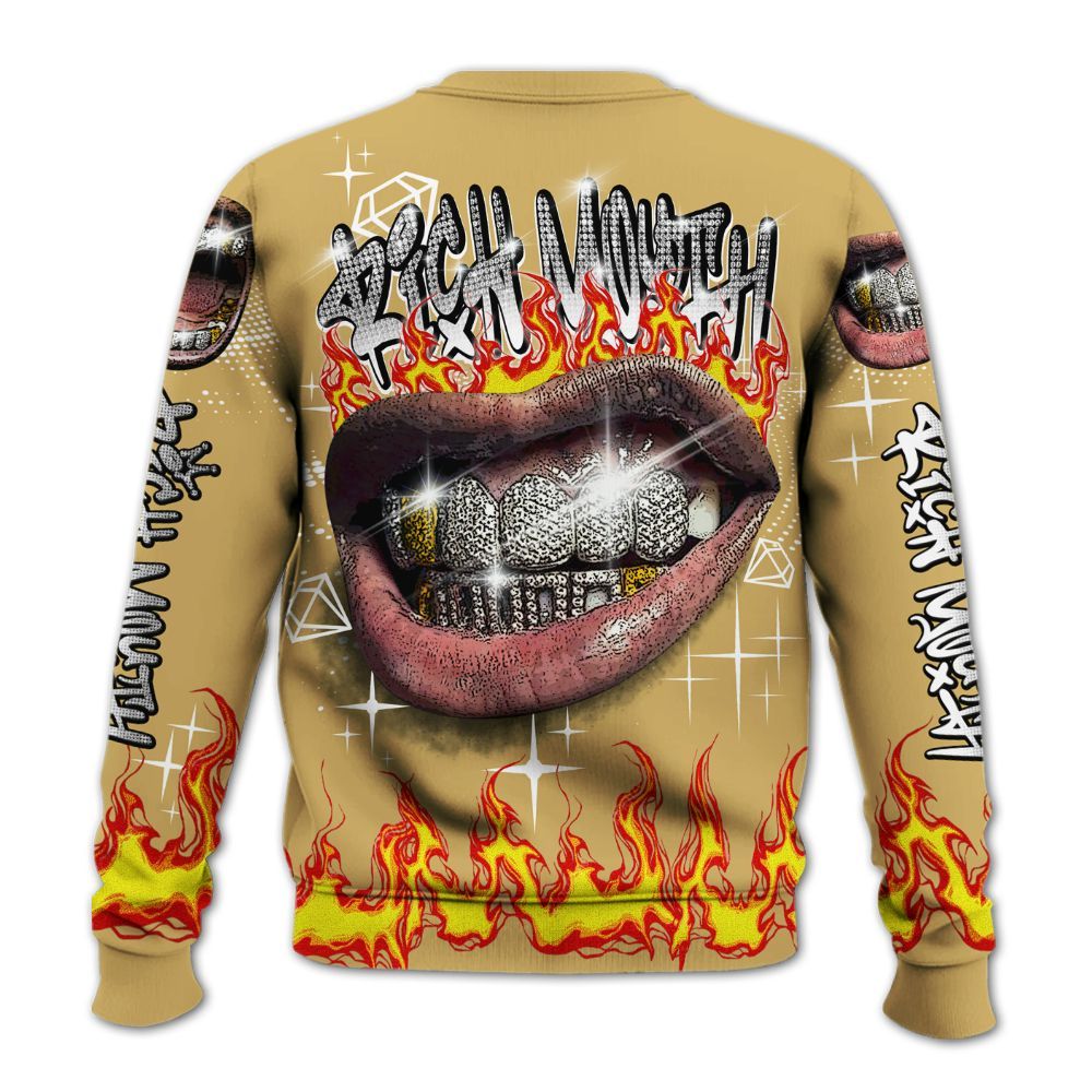 Sweatshirt To Match Craft Paris 6s - Rich Mouth Fire Rap Retro 90s All Over Print
