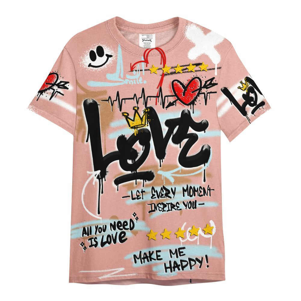 Shirt To Match Dunk Low Glacier Arctic - Happy Love Beats Graffiti Streetwear All Over Print