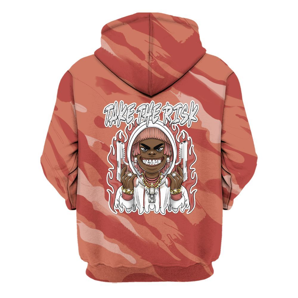 Hoodie To Match Dune Red 13s - Take The Risk Colored All Over Print