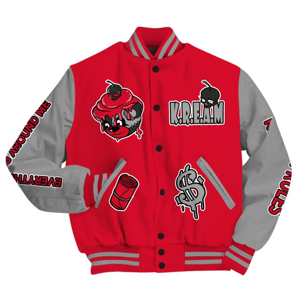 Varsity Jacket To Match Air Max Sunder Gore Tex Fire Red - Loot Bear All Over Print