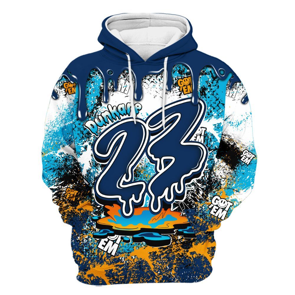 Hoodie To Match Dunk Low GS Electric Algae - Dripping 23 Drip All Over Print