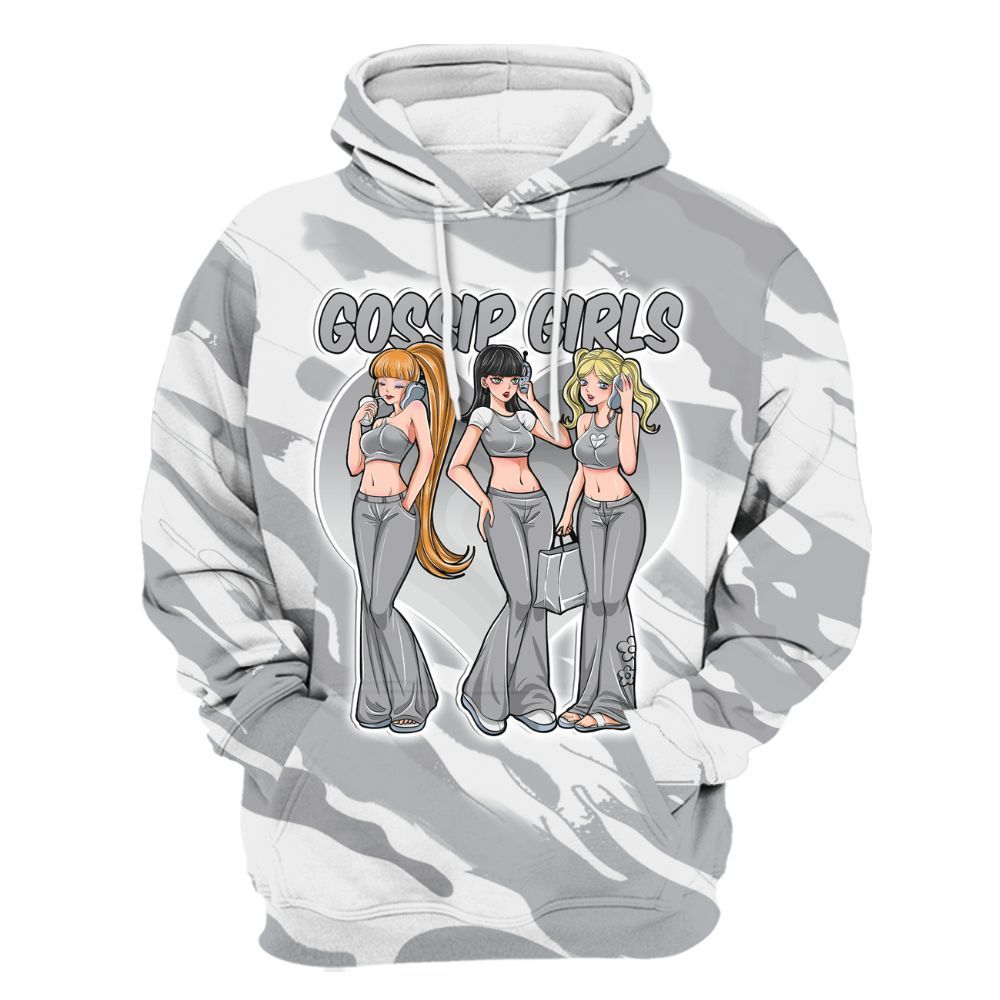 Hoodie To Match Low OG Wolf Grey 1s - Gossip'Girls All Over Print