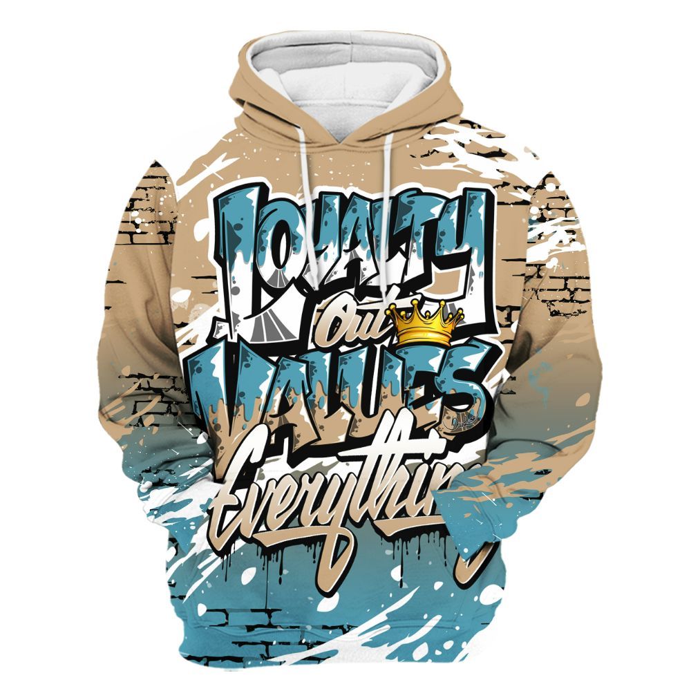 Hoodie To Match H-Town 11s - Values Of Loyalty Drip All Over Print