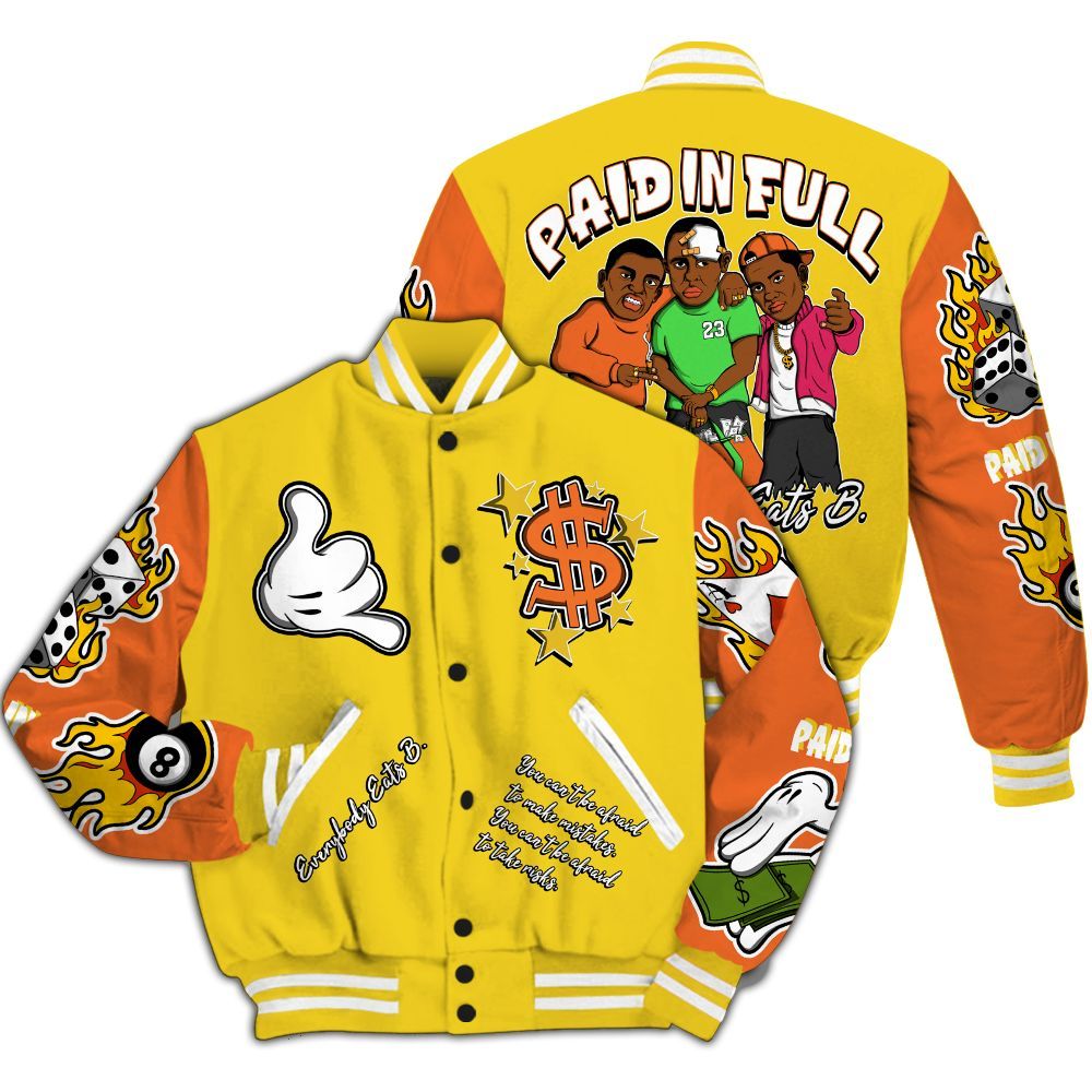 Varsity Jacket To Match Max 95 Woven Multi - Everybody Paid In Full Graphic All Over Print