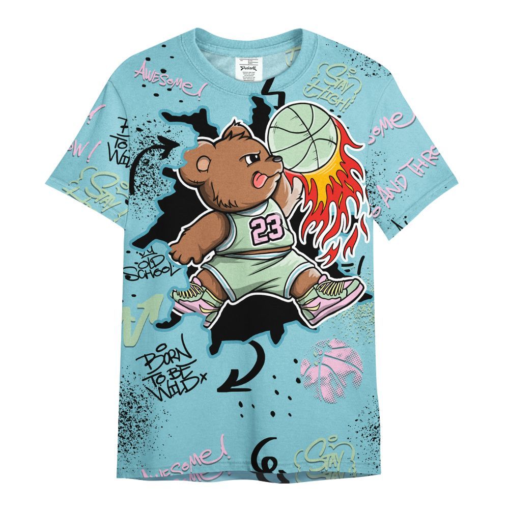 Shirt To Match SB Dunk Low Visty - Number 23 Basketball Bear Custom Name All Over Print