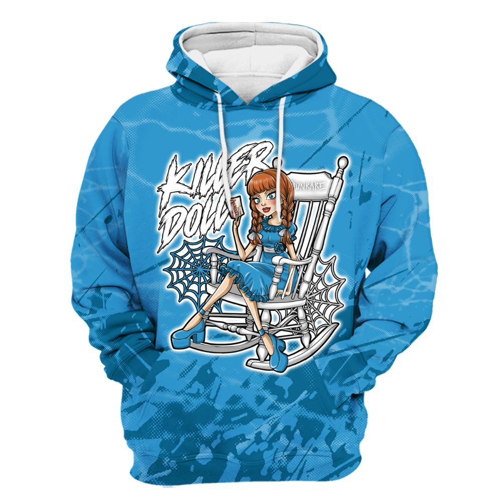 Hoodie To Match Powder Blue 9s - Killer Doll-A Halloween Profound All Over Print