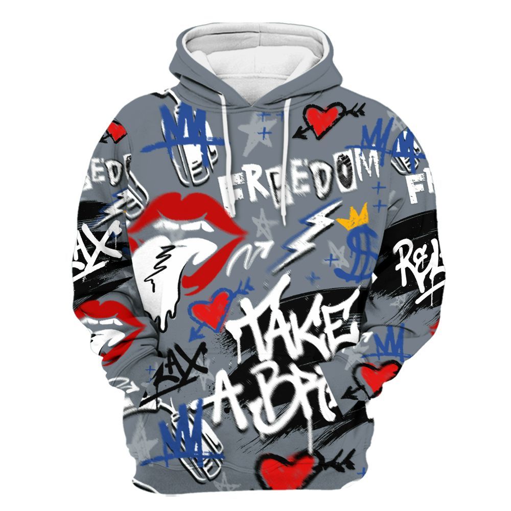 Hoodie To Match RS-X GS League - Take Break Freedom Graffiti Streetwear All Over Print