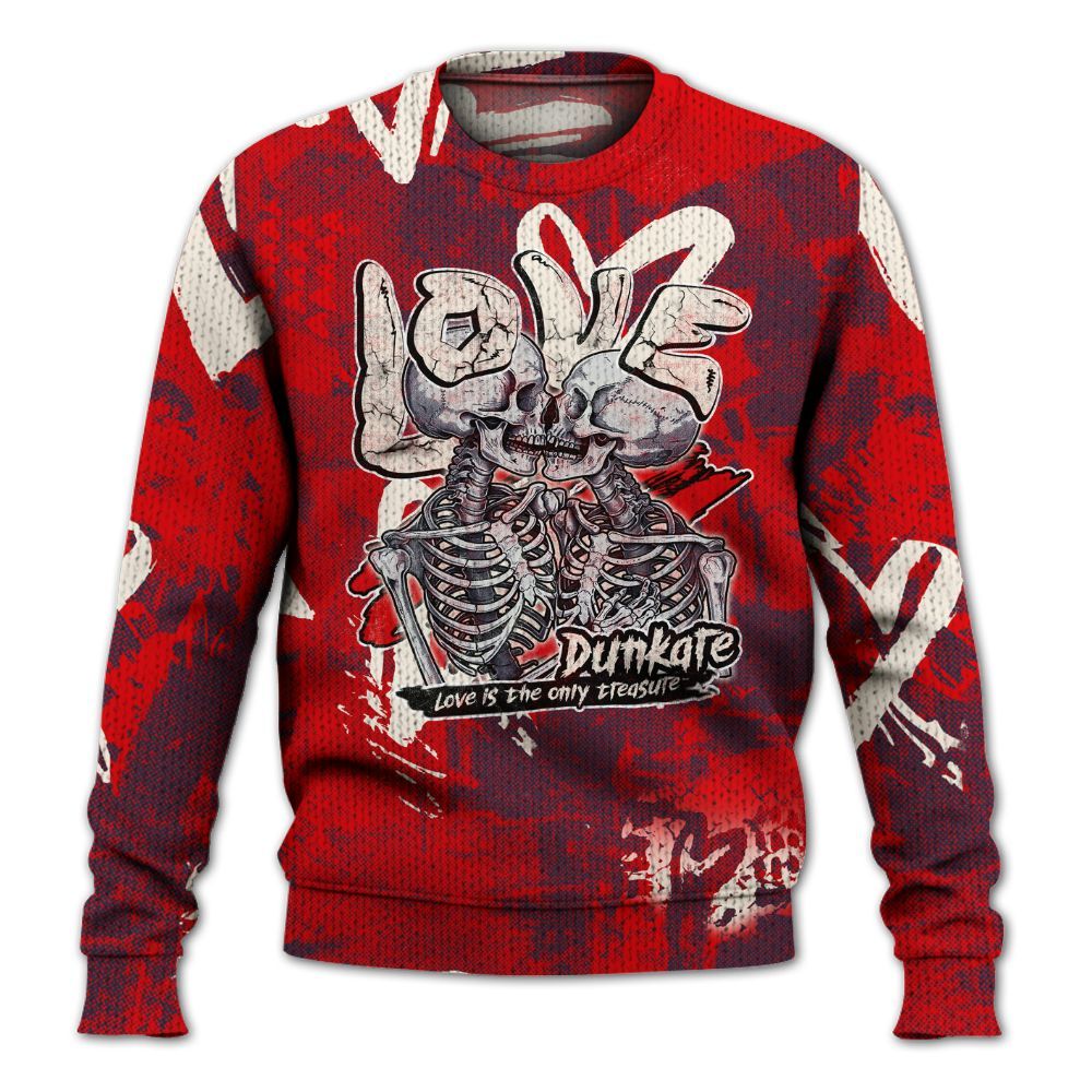 Knitted Sweater To Match Low OG Howard Bison 1s - Skull Love