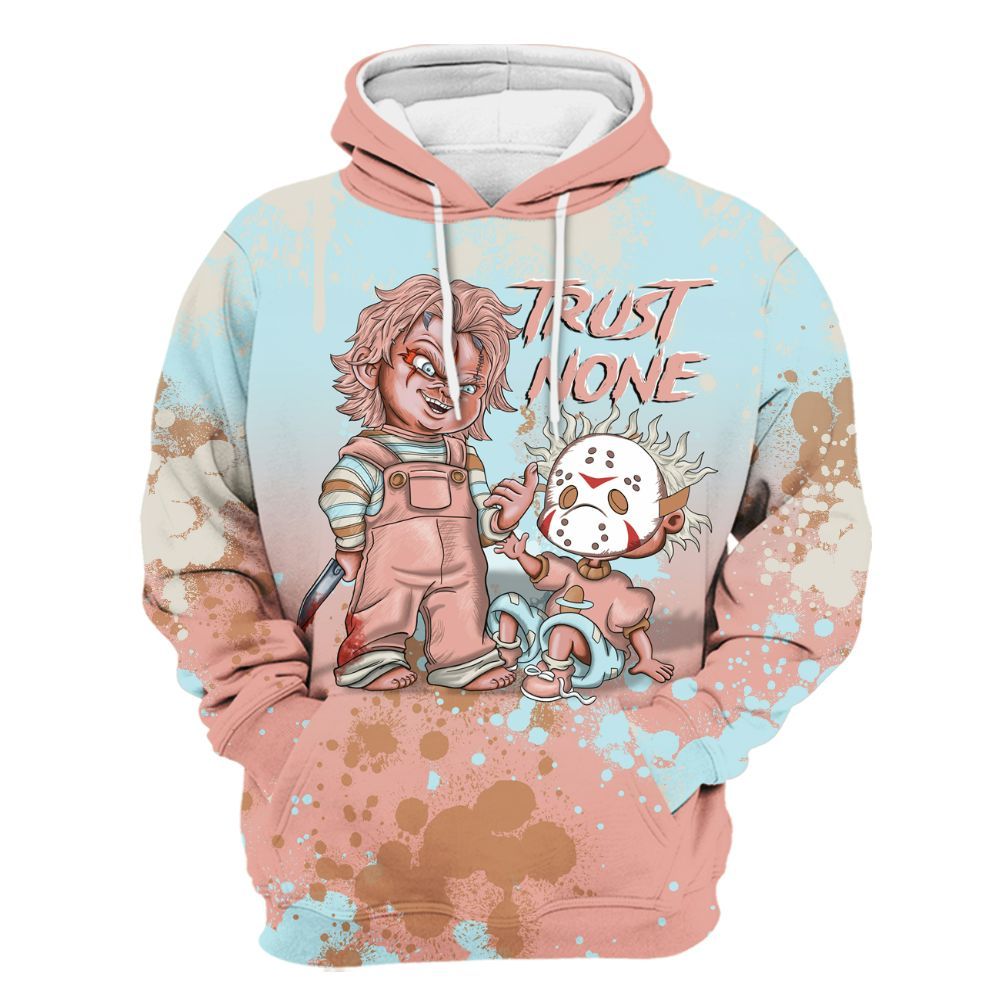 Hoodie To Match Dunk Low Glacier Arctic - Trust No One Scary All Over Print