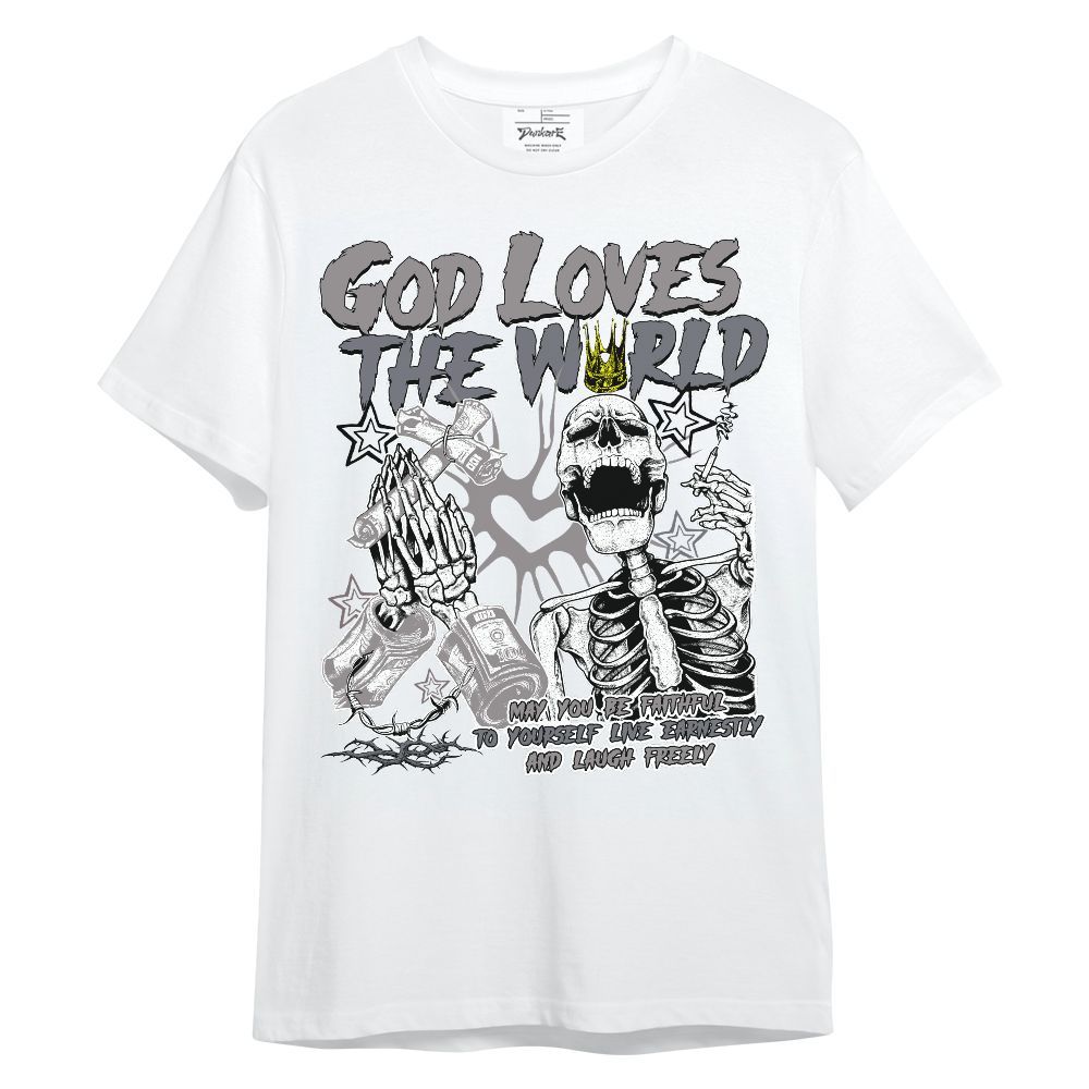 Shirt To Match Cool Grey 11s - God Loves The World Unisex Shirt