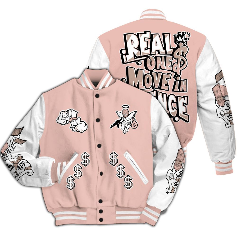 Varsity Jacket To Match Dunk Low Pink Velvet - Ones Move In Silence Graphic All Over Print