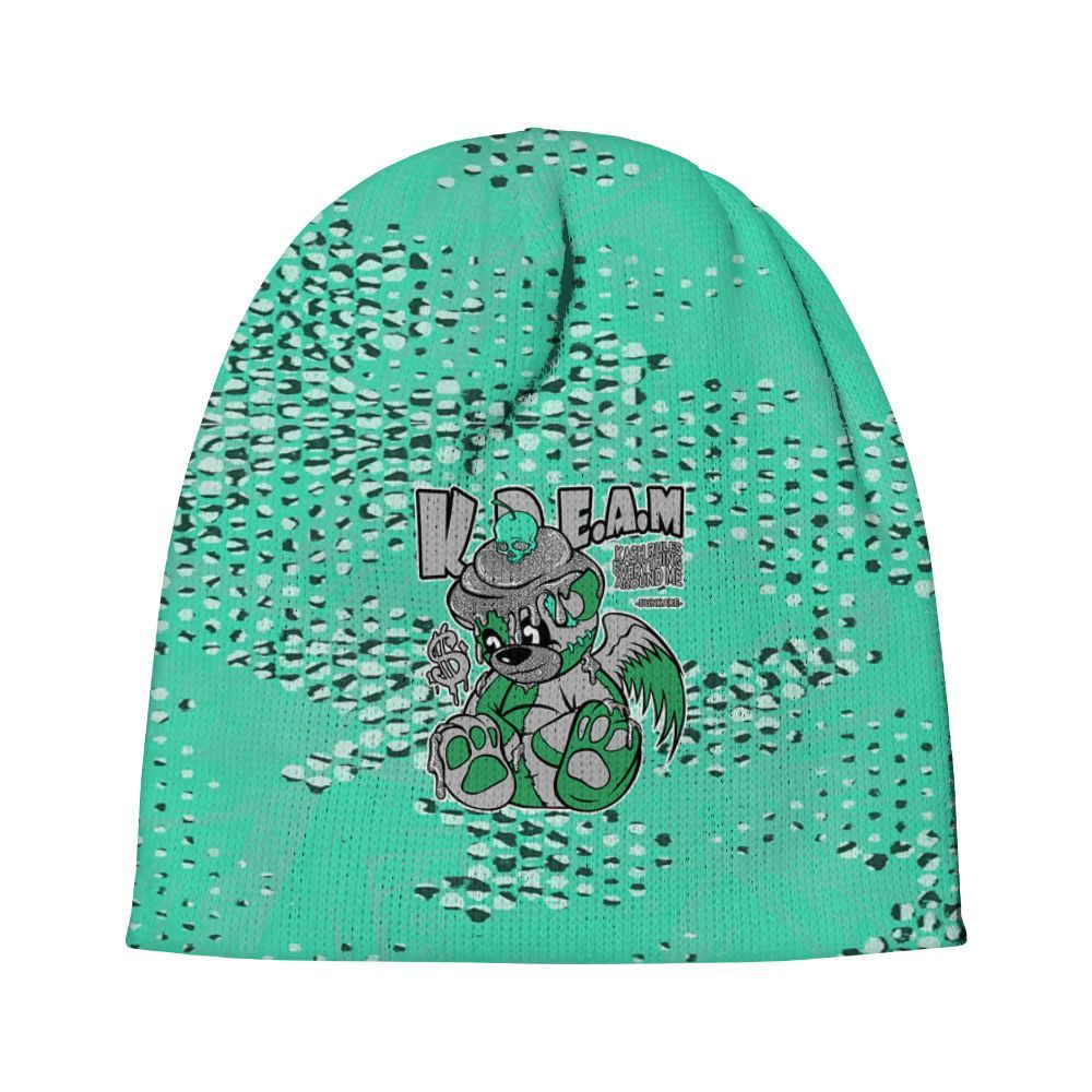 Beanie Hat To Match Black Green Glow 3s - Loot Bear Graphic