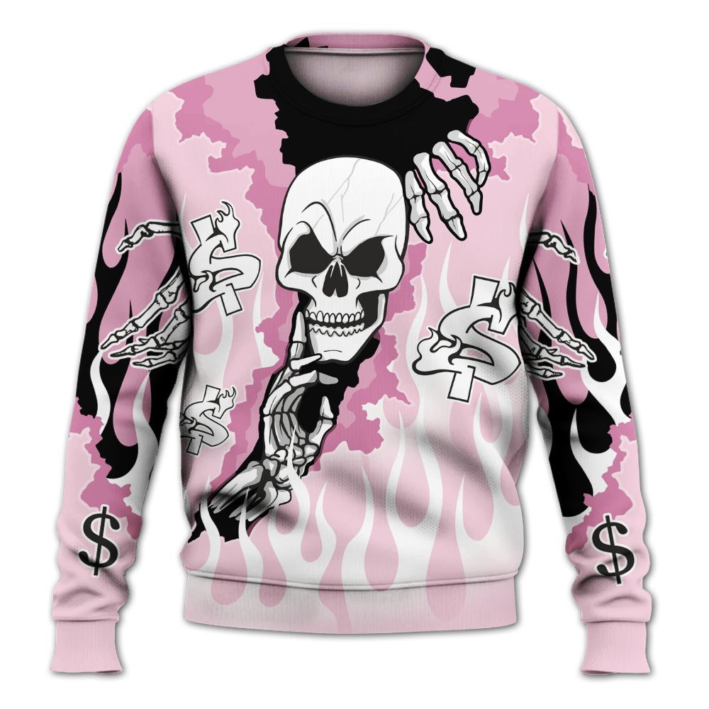 Sweatshirt To Match Orchid 4s - Ones Move In Silence Graphic Trapped All Over Print