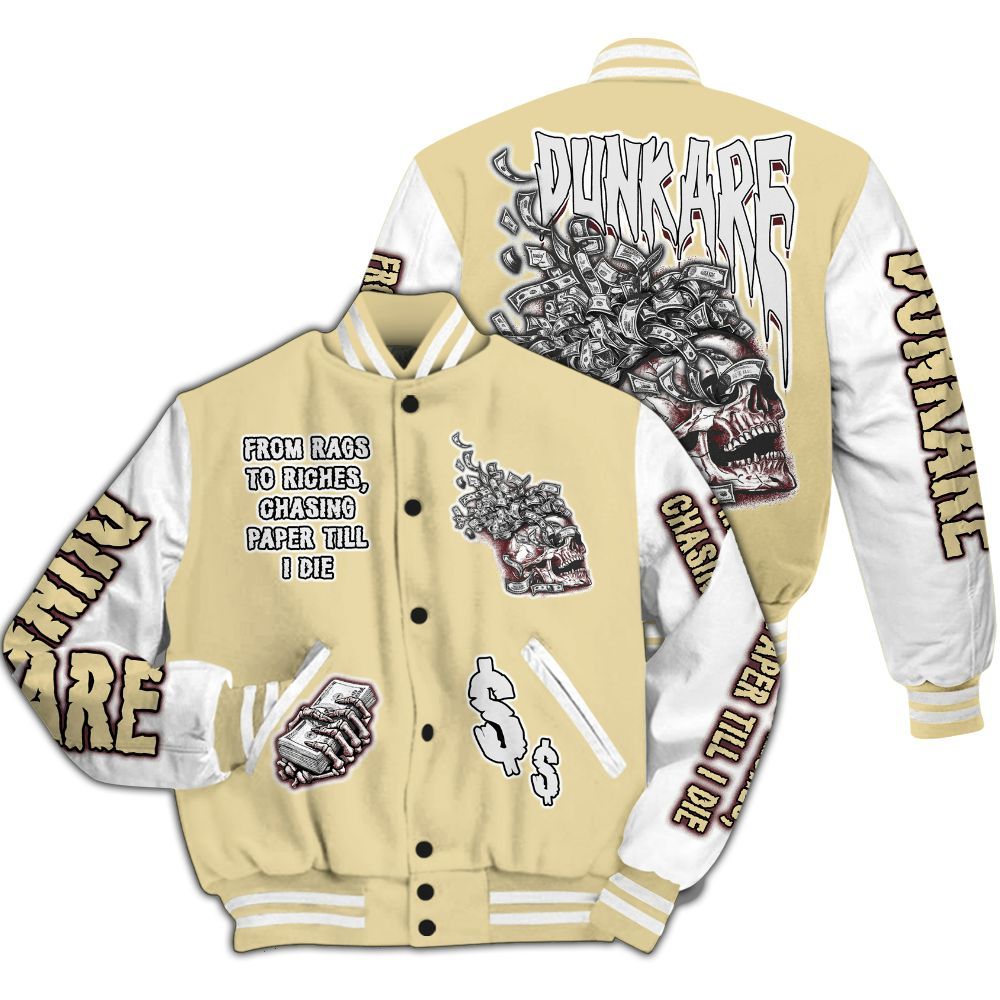 Varsity Jacket To Match Women Phantom 12s - From Rags To Riches All Over Print