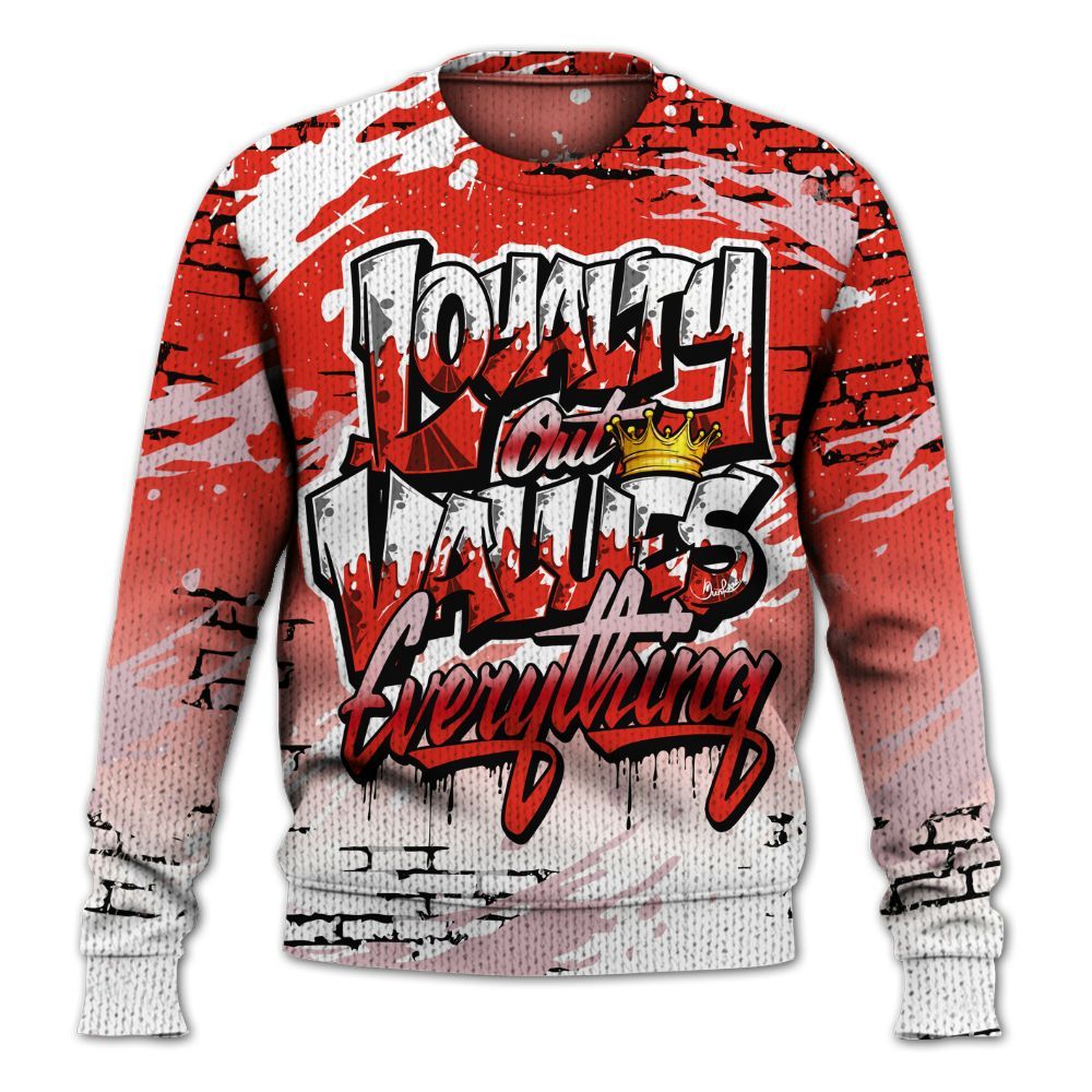 Knitted Sweater To Match Air Force 1 Low GS Valentine's Day - Values Of Loyalty Drip